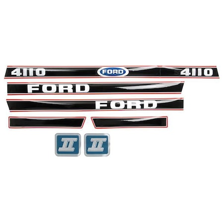 Aftermarket Tractor Decal set Replacement Fits Ford 4110 HD hood decals set MAE30-0156